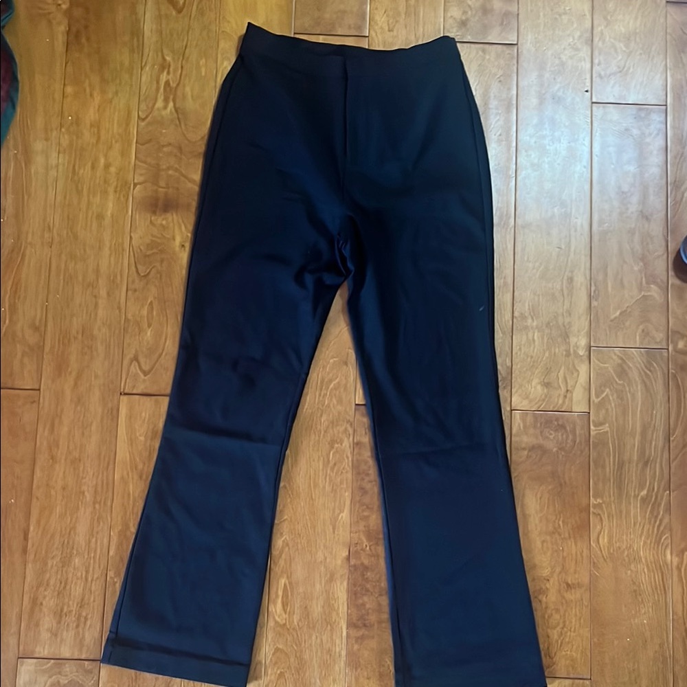 Love Tree Black Flare Boot Cut Mid-Rise Pants Size M Work Office Classic - Picture 6 of 10